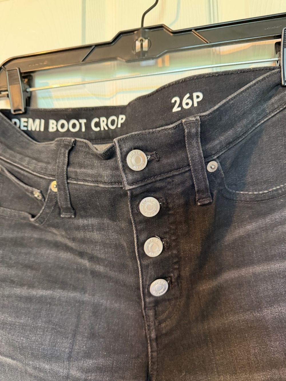 J Crew Demi Boot Crop High-Rise Black Crop Bootcut Jeans - 26P